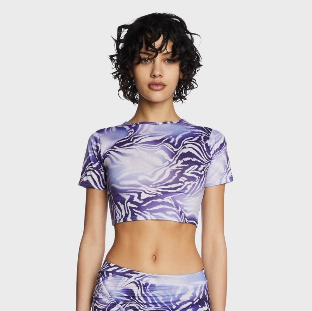 Dolls Kill Zebra Crop Top